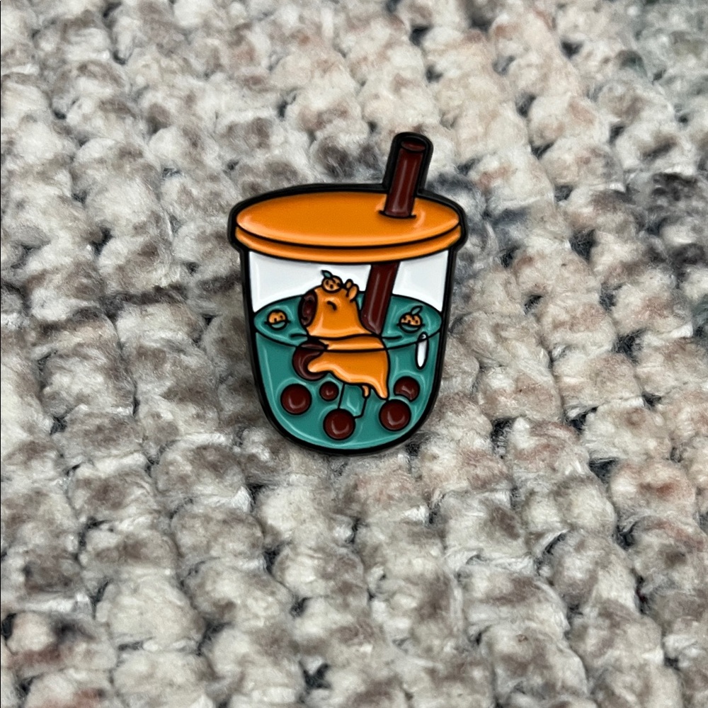 Cute Boba Tea Enamel Pin